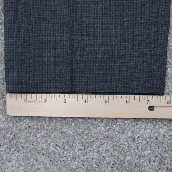 Zanella Devon Dress Pants Mens 36 Gray Flat Front 100% Wool w/ 30" inseam - Picture 5 of 13